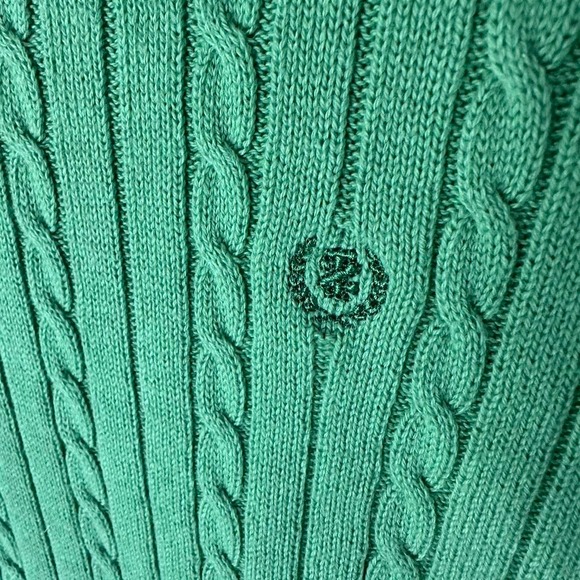 Izod Cable Knit Sweater in Aqua Green - Picture 3 of 5